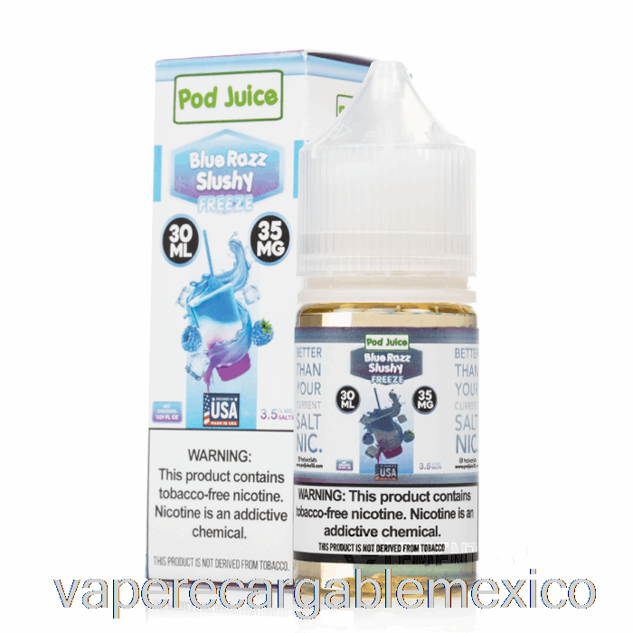 Vape Recargable Frozen Blue Razz Slushy - Jugo De Vaina - 30ml 55mg